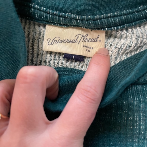 New teal mock neck pullover sweater - Picture 4 of 4